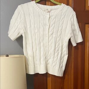 Entro Cream Cable Knit Cardigan